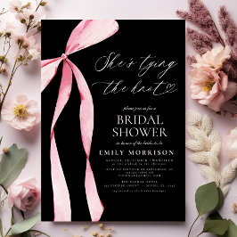 Black Bow Sie bindet das Brautparty des Knotens Einladung