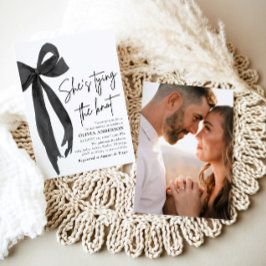 Black Bow Sie bindet das Brautparty des Knotens Einladung