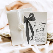 Black Bow Sie bindet das Brautparty des Knotens Einladung