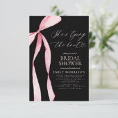 Black Bow Sie bindet das Brautparty des Knotens Einladung (Stehend Vorderseite)