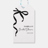 Black Bow Sie bindet das Brautparty des Knotens Geschenkanhänger (Vorderseite)