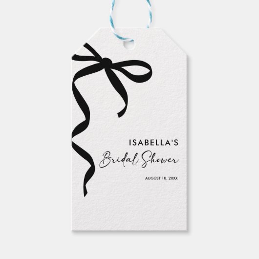 Black Bow Sie bindet das Brautparty des Knotens Geschenkanhänger (Vorderseite)