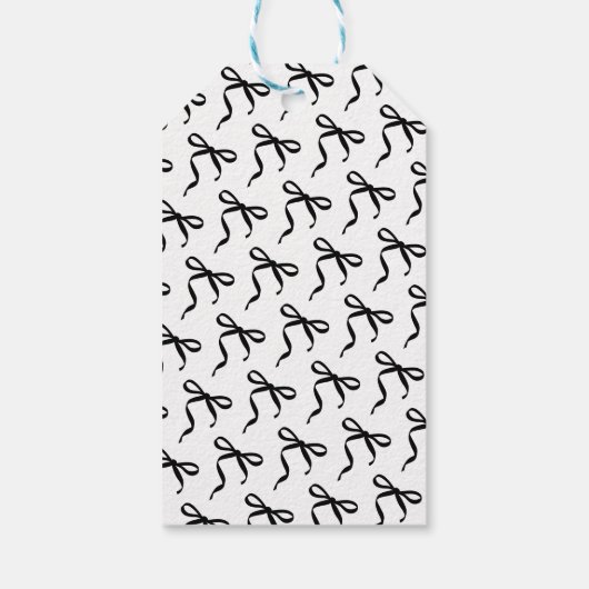 Black Bow Sie bindet das Brautparty des Knotens Geschenkanhänger (Rückseite)