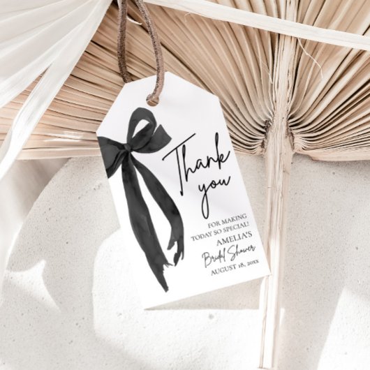 Black Bow Sie bindet das Brautparty des Knotens Geschenkanhänger