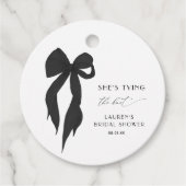 Black Bow Sie bindet das Brautparty des Knotens Geschenkanhänger (Vorderseite)