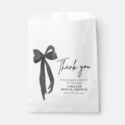 Black Bow Sie bindet das Brautparty des Knotens Geschenktütchen (Vorderseite)