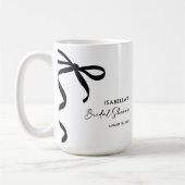 Black Bow Sie bindet das Brautparty des Knotens Kaffeetasse (Links)