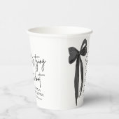 Black Bow Sie bindet das Brautparty des Knotens Pappbecher (Rechts)