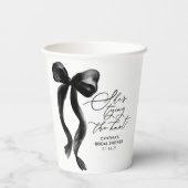 Black Bow Sie bindet das Brautparty des Knotens Pappbecher (Rückseite)
