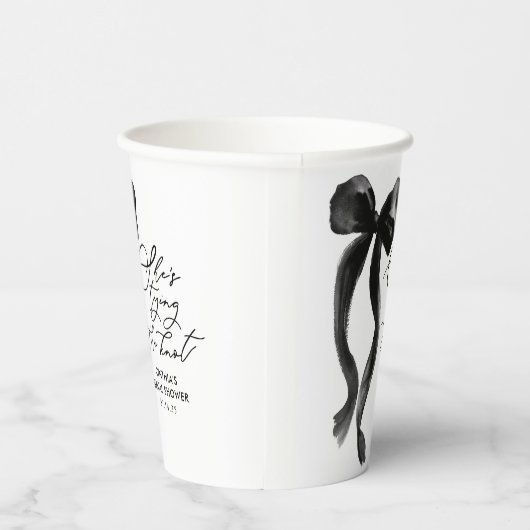 Black Bow Sie bindet das Brautparty des Knotens Pappbecher (Rechts)