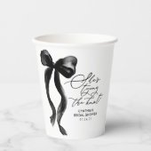Black Bow Sie bindet das Brautparty des Knotens Pappbecher (Vorderseite)