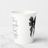 Black Bow Sie bindet das Brautparty des Knotens Pappbecher (Links)