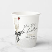 Black Bow Sie bindet das Brautparty des Knotens Pappbecher (Vorderseite)