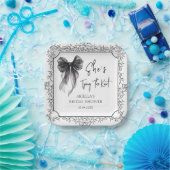 Black Bow Sie bindet das Brautparty des Knotens Pappteller (Party)