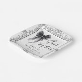 Black Bow Sie bindet das Brautparty des Knotens Pappteller (Gewinkelt)