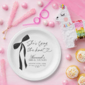 Black Bow Sie bindet das Brautparty des Knotens Pappteller (Party)