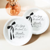 Black Bow Sie bindet das Brautparty des Knotens Pappteller