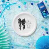 Black Bow Sie bindet das Brautparty des Knotens Pappteller (Party)