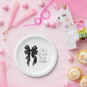 Black Bow Sie bindet das Brautparty des Knotens Pappteller (Party)