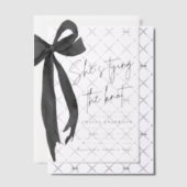 Black Bow Sie bindet das Brautparty des Knotens Pergament Einladungen (Versetzt (Einladung))