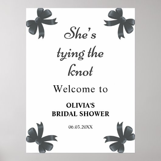 Black Bow Sie bindet das Brautparty des Knotens Poster (Vorne)
