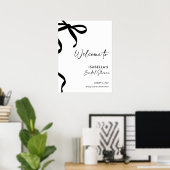 Black Bow Sie bindet das Brautparty des Knotens Poster (Heimbüro)