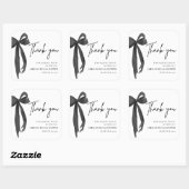 Black Bow Sie bindet das Brautparty des Knotens Quadratischer Aufkleber (Blatt)