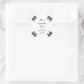 Black Bow Sie bindet das Brautparty des Knotens Quadratischer Aufkleber (Tasche)