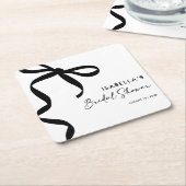 Black Bow Sie bindet das Brautparty des Knotens Rechteckiger Pappuntersetzer (angewinkelt)