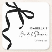 Black Bow Sie bindet das Brautparty des Knotens Rechteckiger Pappuntersetzer (Vorderseite)