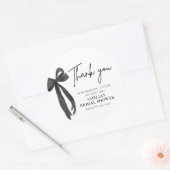 Black Bow Sie bindet das Brautparty des Knotens Runder Aufkleber (Umschlag)