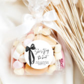 Black Bow Sie bindet das Brautparty des Knotens Runder Aufkleber