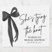 Black Bow Sie bindet das Brautparty des Knotens Schaumweinetikett (Einzelnes Label)