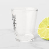 Black Bow Sie bindet das Brautparty des Knotens Schnapsglas (Rechts)