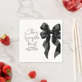 Black Bow Sie bindet das Brautparty des Knotens Serviette (Beispiel)