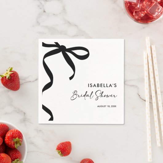 Black Bow Sie bindet das Brautparty des Knotens Serviette (Beispiel)