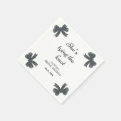 Black Bow Sie bindet das Brautparty des Knotens Serviette (Ecke)