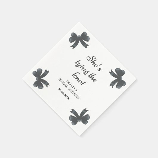 Black Bow Sie bindet das Brautparty des Knotens Serviette (Ecke)