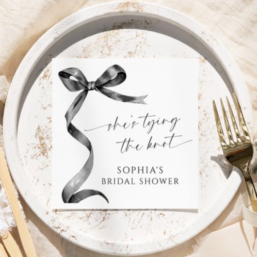 Black Bow Sie bindet das Brautparty des Knotens Serviette