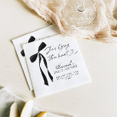 Black Bow Sie bindet das Brautparty des Knotens Serviette