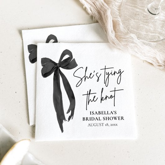 Black Bow Sie bindet das Brautparty des Knotens Serviette