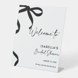 Black Bow Sie bindet das Brautparty des Knotens Sockelschild
