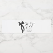 Black Bow Sie bindet das Brautparty des Knotens Wasserflaschenetikett (Einzelnes Label)