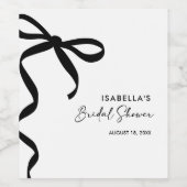Black Bow Sie bindet das Brautparty des Knotens Weinetikett (Einzelnes Label)