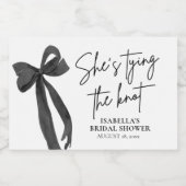 Black Bow Sie bindet das Brautparty Mini des Knote Schaumweinetikett (Einzelnes Label)