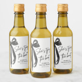 Black Bow Sie bindet das Brautparty Mini des Knote Weinetikett (Flaschen)