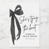 Black Bow Sie bindet das Brautparty Mini des Knote Weinetikett (Einzelnes Label)