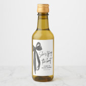 Black Bow Sie bindet das Brautparty Mini des Knote Weinetikett (Vorderseite)