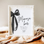 Black Bow Sie bindet das Knot-Mimosa-Bar-Zeichen Poster