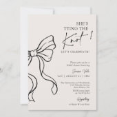 Black Bow Sie bindet das Niedliche Brautparty des  Einladung (Vorderseite)